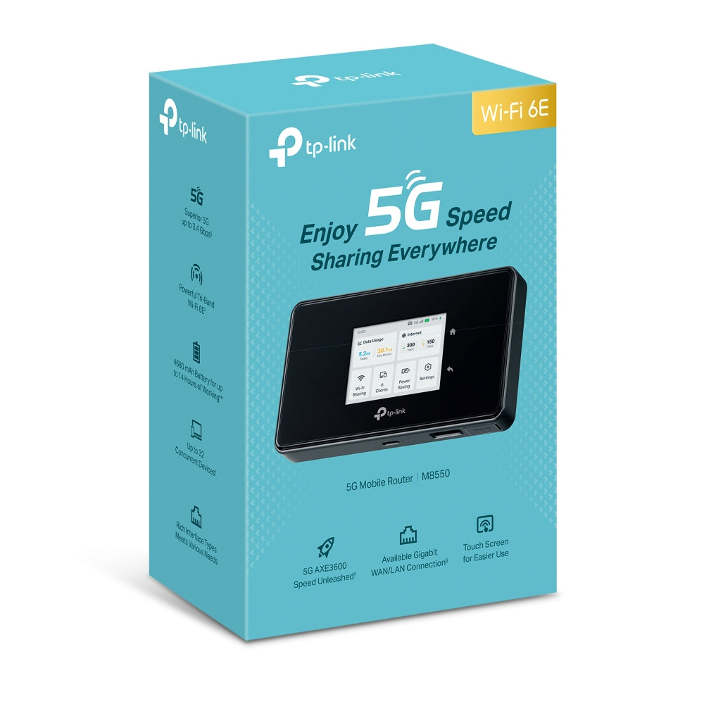 AXE3600 Tri-Band Wi-Fi 6E Mobile Hotspot | M8550